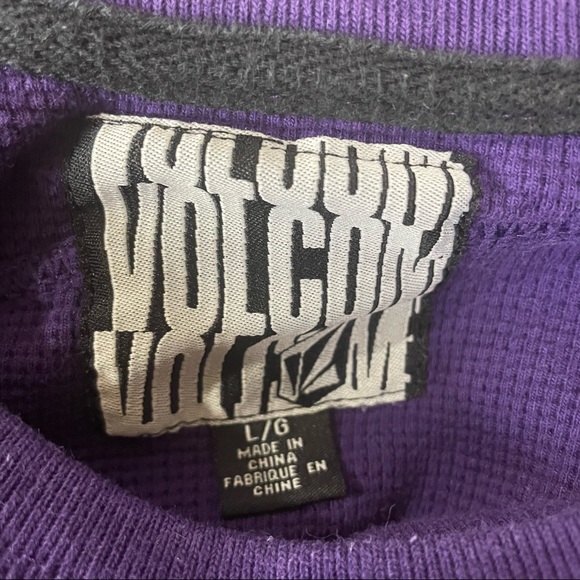 Volcom Sweater Mens Large Crew Neck Sweatshirt Skateboarding Thermal Long Sleeve - Picture 6 of 8